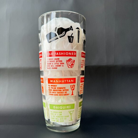 Glass Vintage Cocktail Shaker w/Recipes - Picture 5 of 14